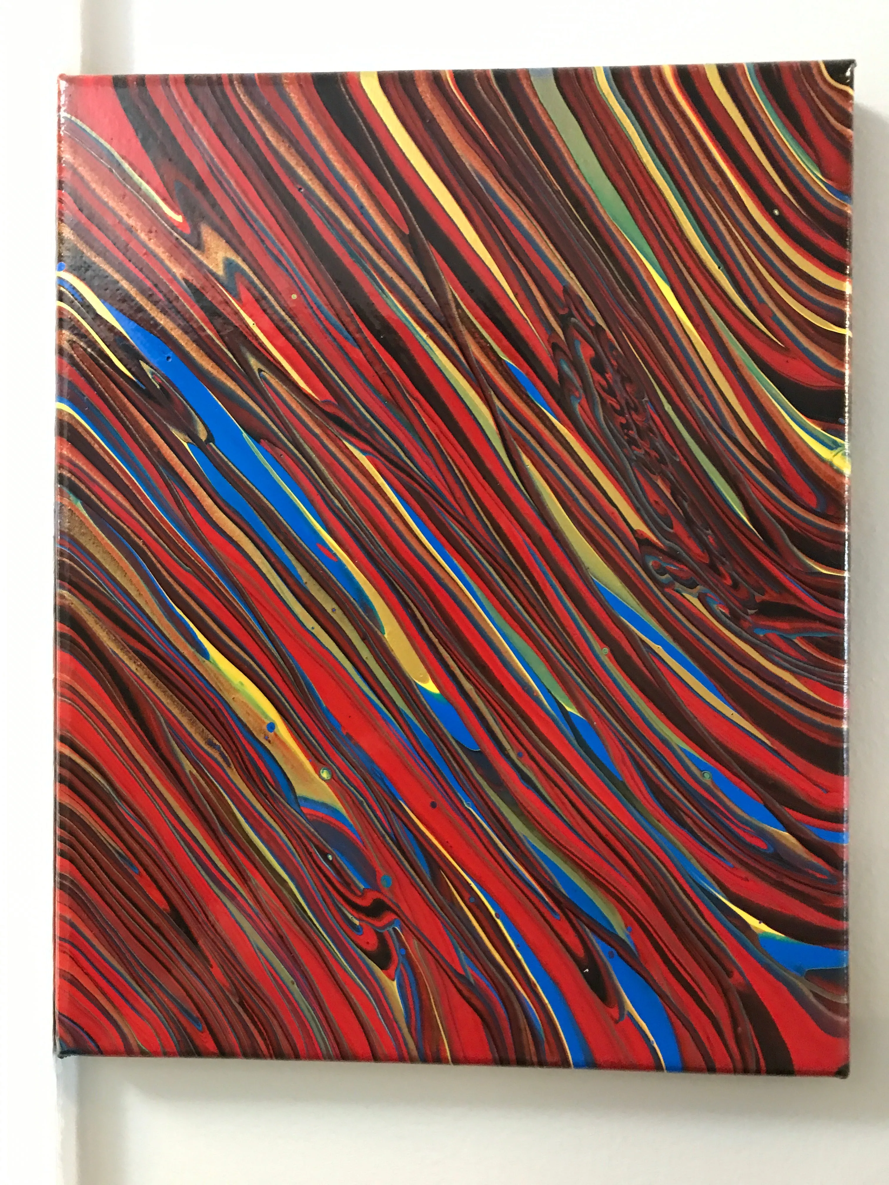 Poured Paint on Canvas Paintings