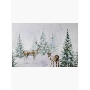 Quiet Deer Forest Lighted Print