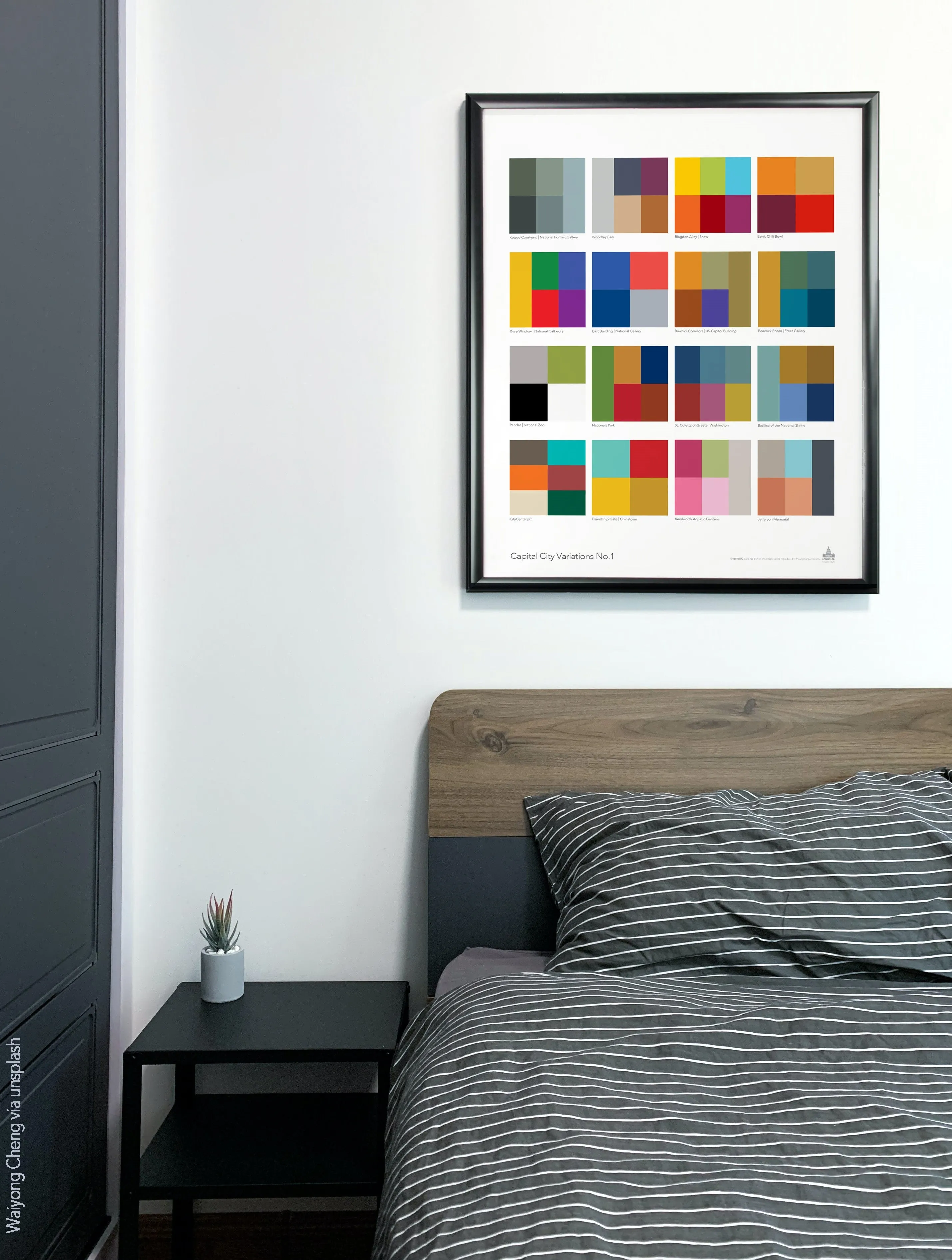 "CapCity Variations #1" Washington DC Landmarks Color-Block Poster - Signed Limited Edition