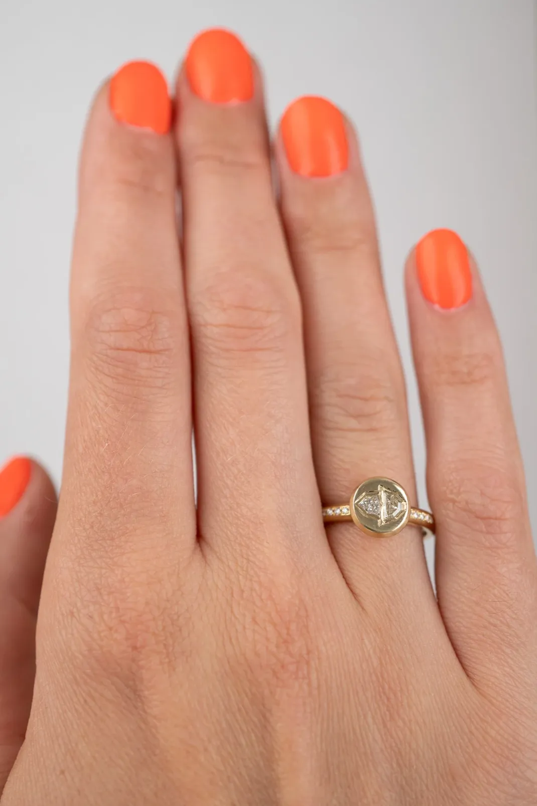 "Two Halves" OOAK Solitaire Ring