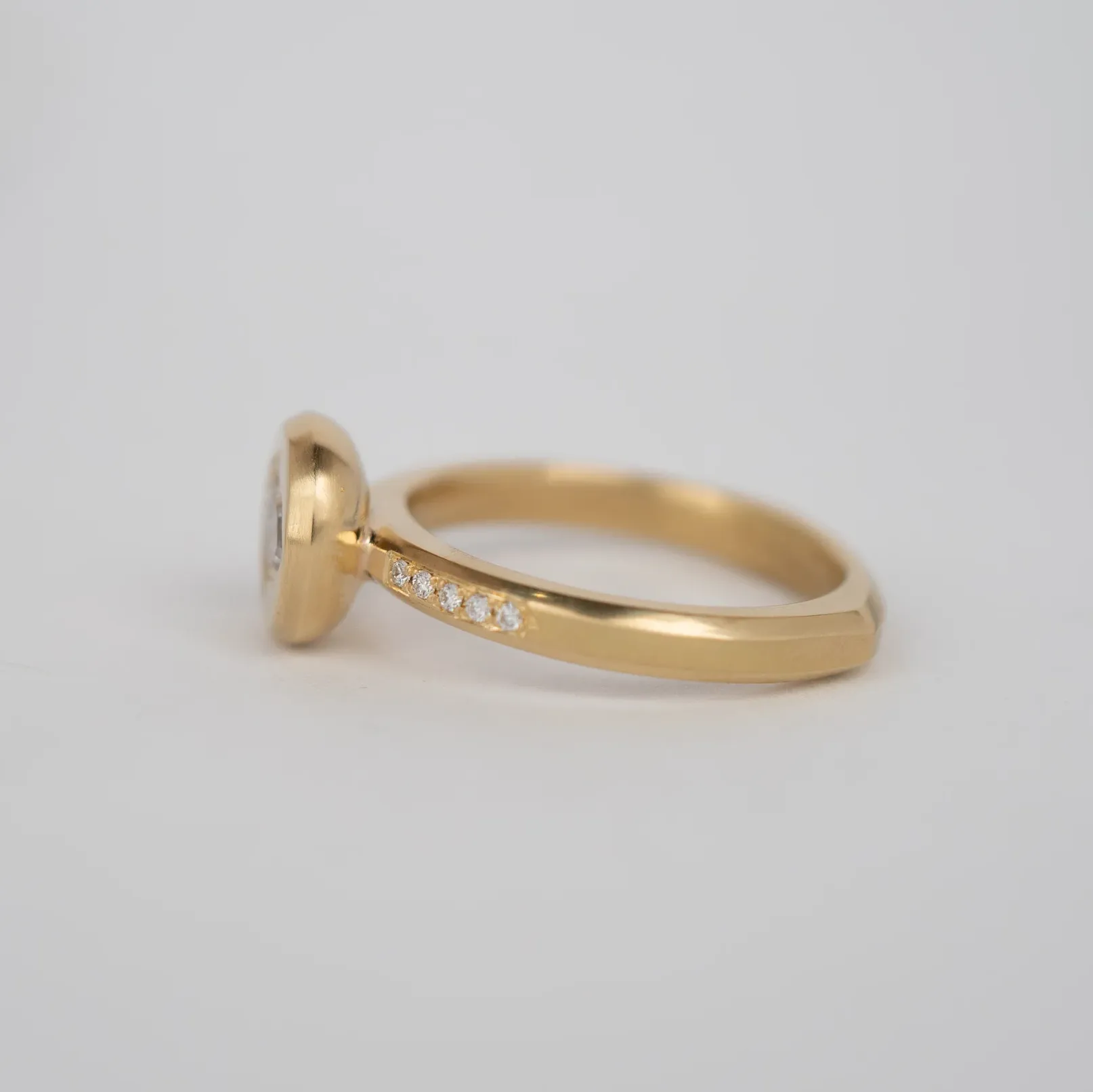 "Two Halves" OOAK Solitaire Ring