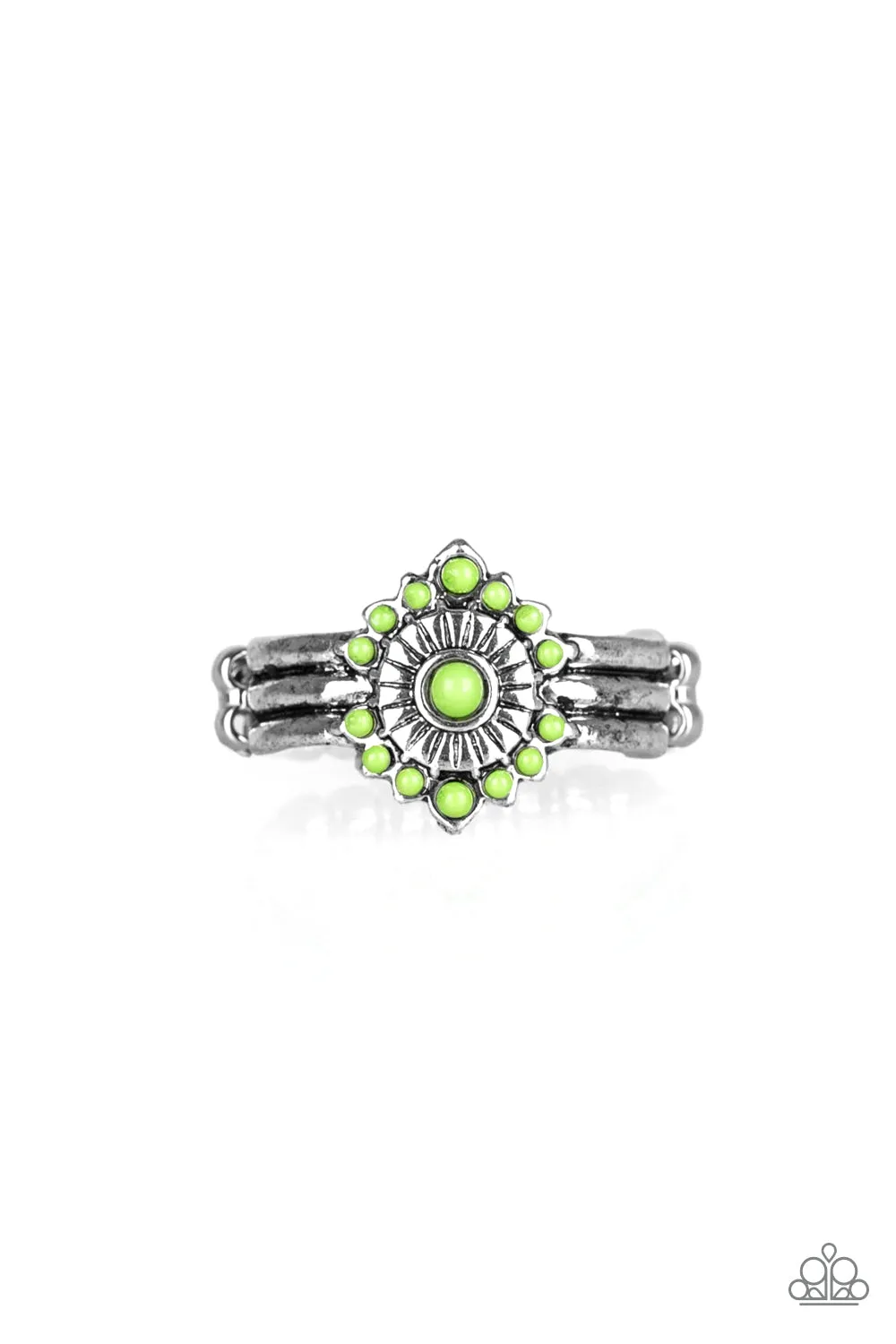 Rainbow Rivera Green Ring