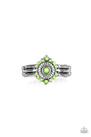 Rainbow Rivera Green Ring