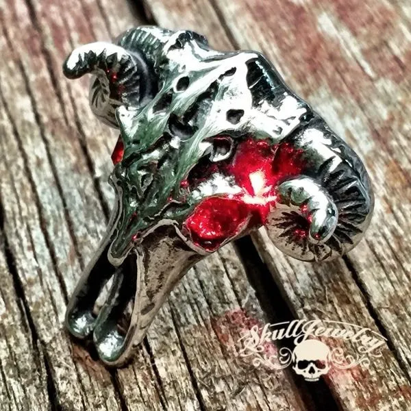 'Ramble On' Big, Bold & Heavy Ring w/Red Eyes (279)