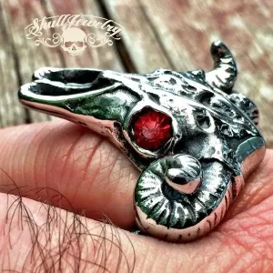 'Ramble On' Big, Bold & Heavy Ring w/Red Eyes (279)