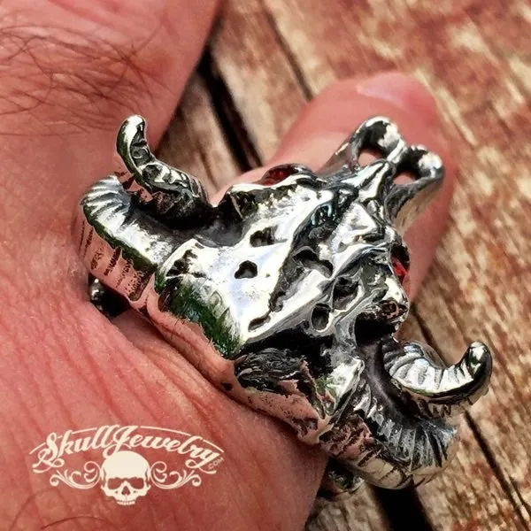 'Ramble On' Big, Bold & Heavy Ring w/Red Eyes (279)