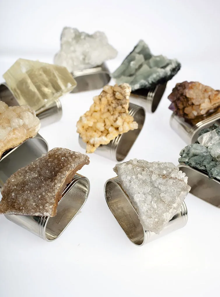 Raw Crystal Napkin Rings