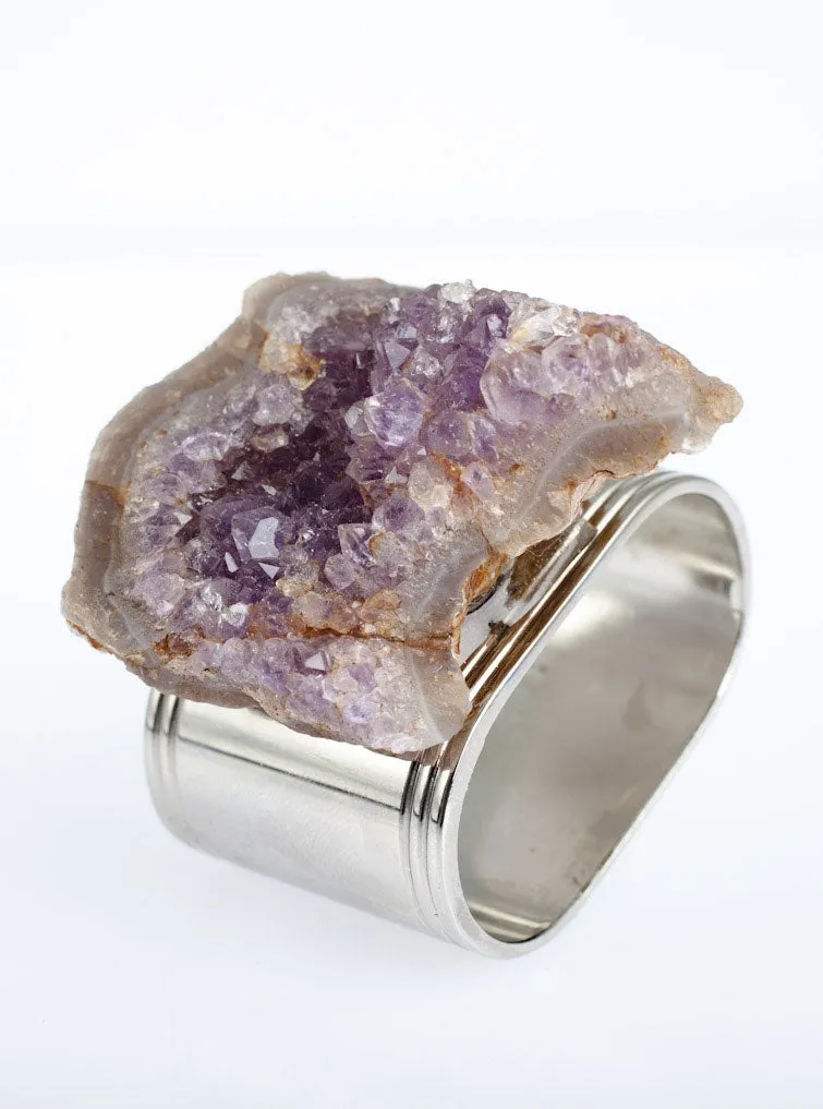Raw Crystal Napkin Rings