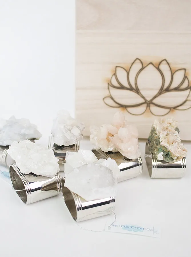Raw Crystal Napkin Rings