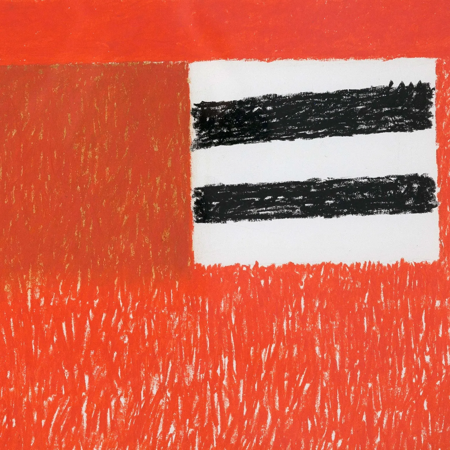 RAY MEAD "UNTITLED (FLAGS)" PASTEL, 1979