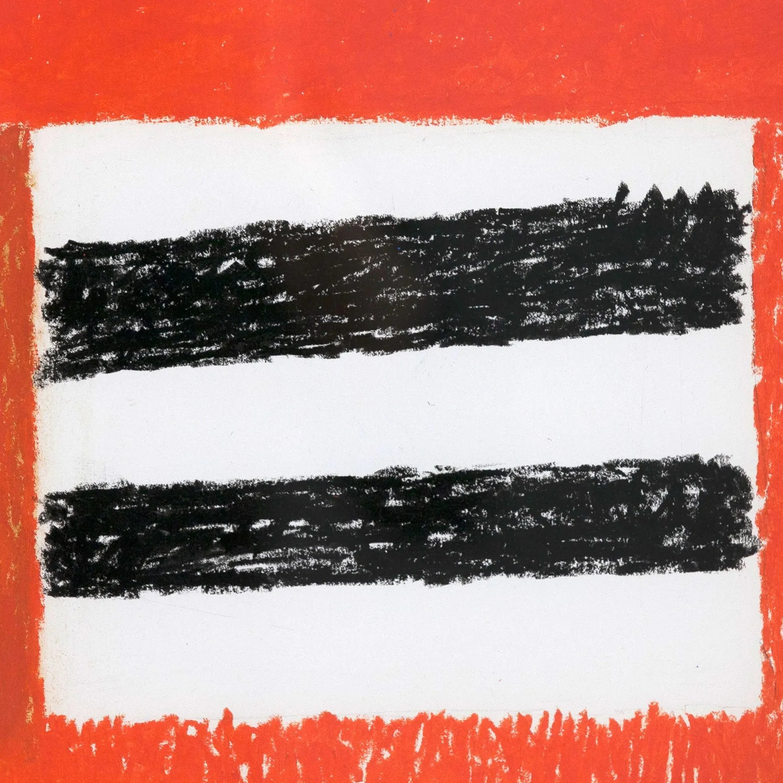 RAY MEAD "UNTITLED (FLAGS)" PASTEL, 1979