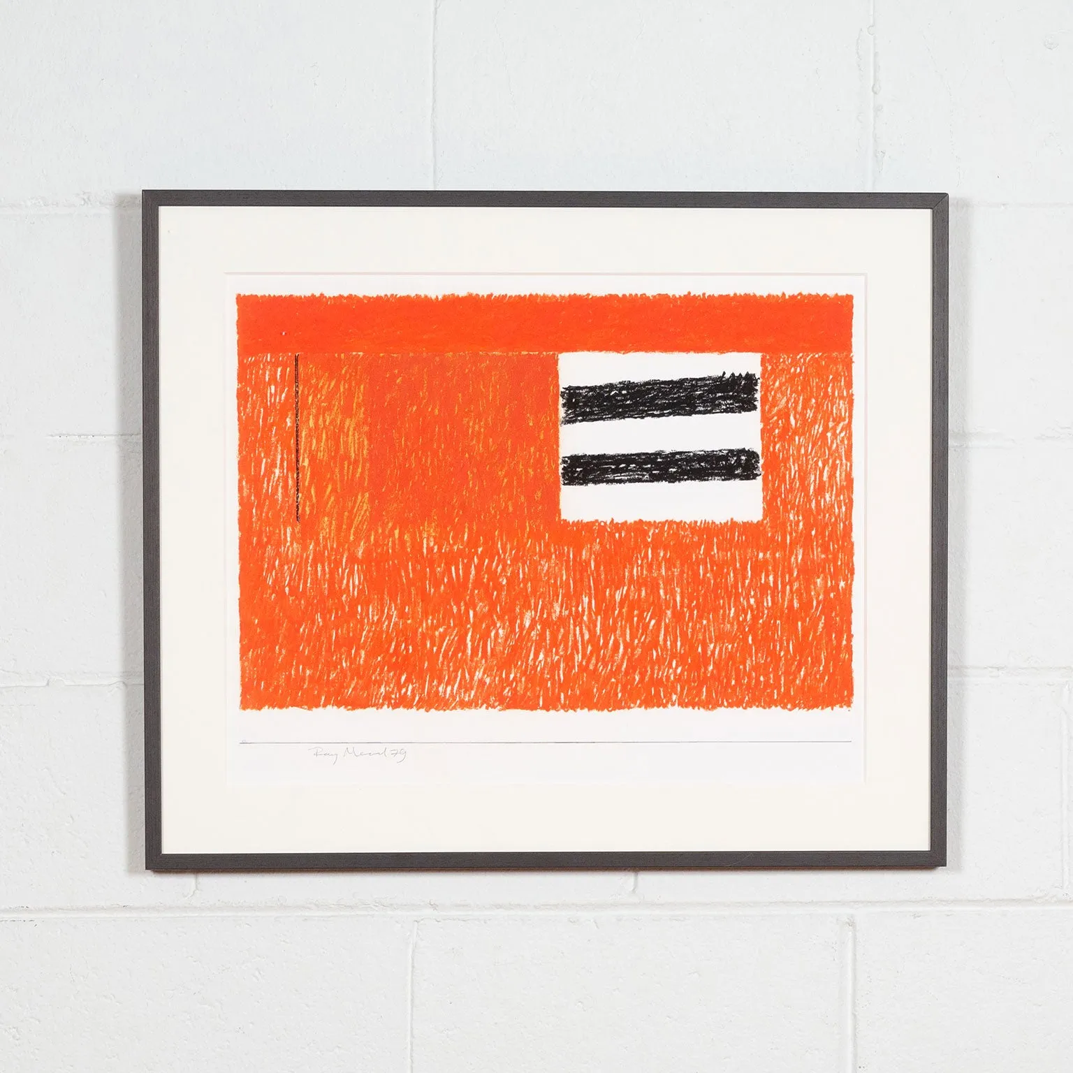 RAY MEAD "UNTITLED (FLAGS)" PASTEL, 1979
