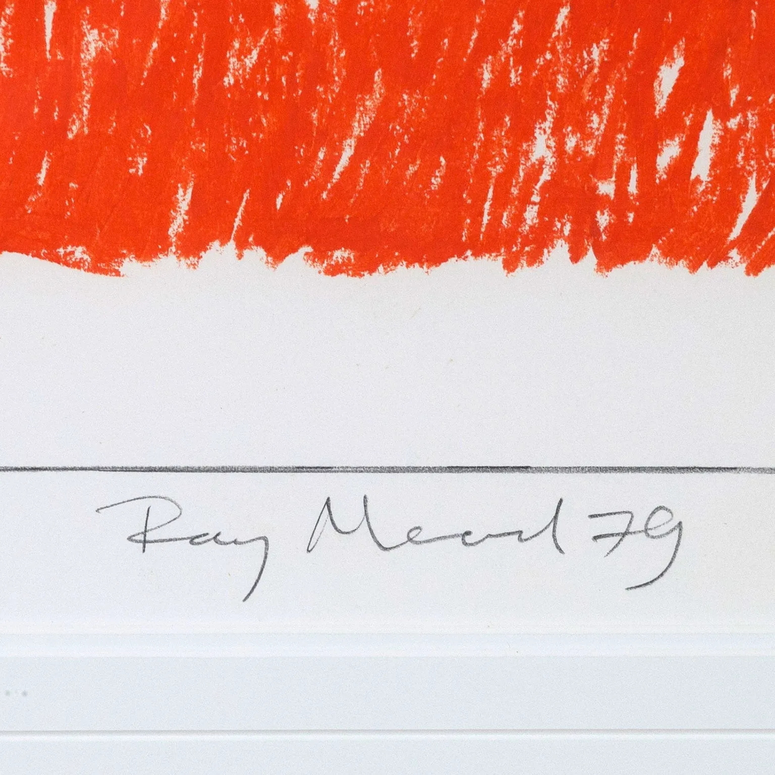 RAY MEAD "UNTITLED (FLAGS)" PASTEL, 1979