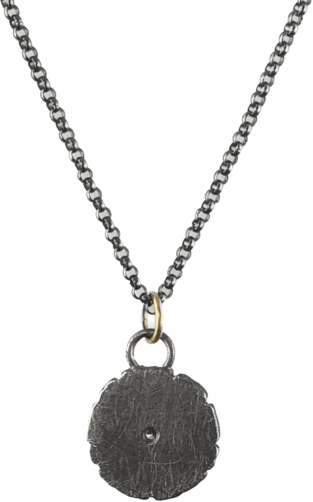 Redwood Slice Pendant - 1/2" - white diamond