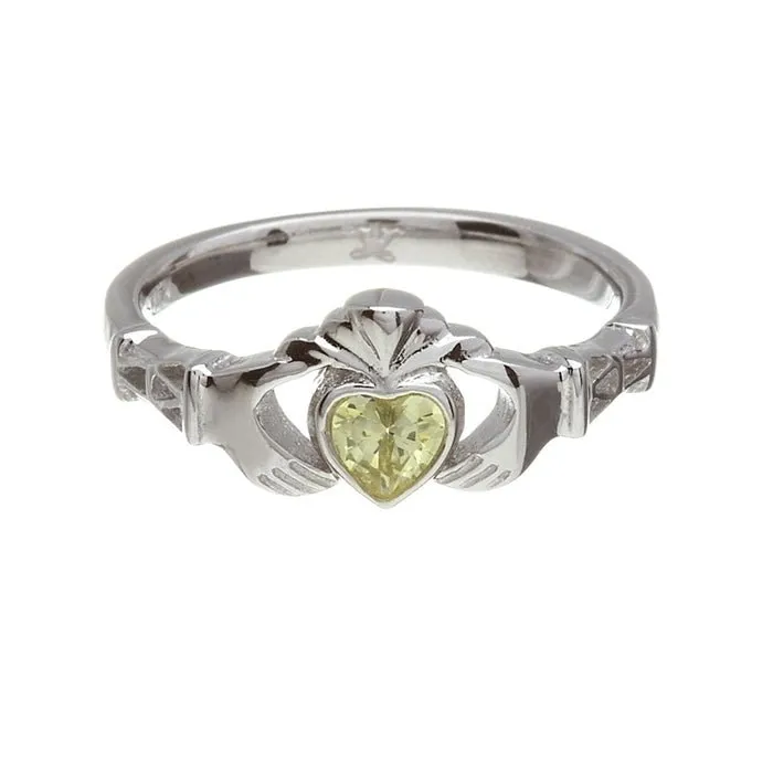 Retired AUGUST Birthstone Silver Claddagh Ring LS-BSRV2-8