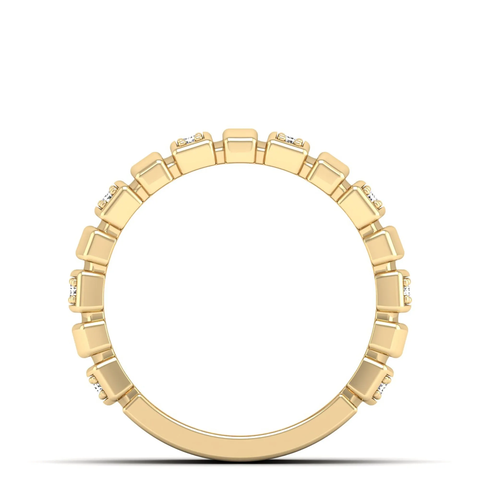 Ribbed Diamond Ring