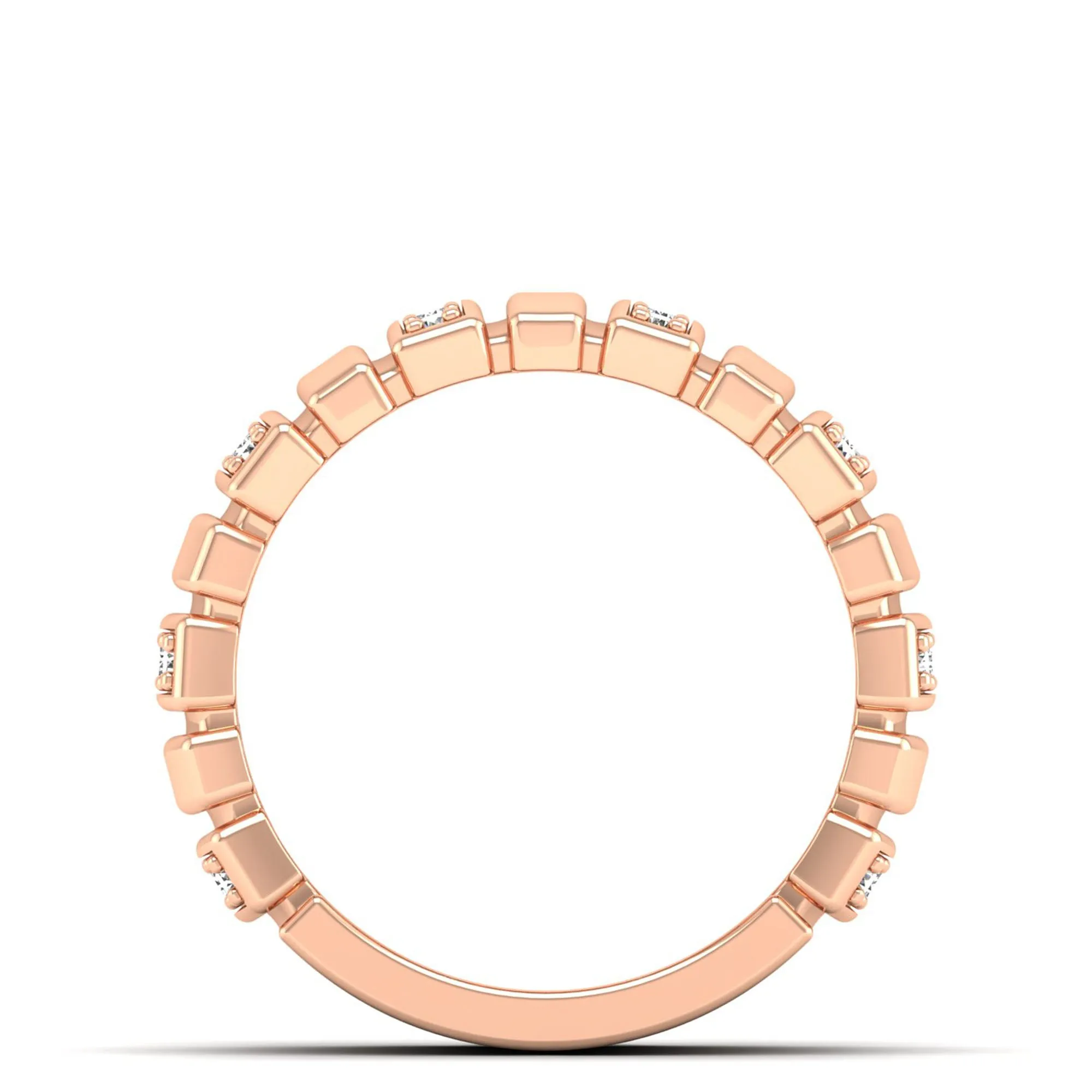 Ribbed Diamond Ring
