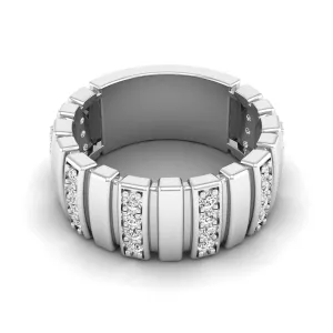 Ribbed Diamond Ring