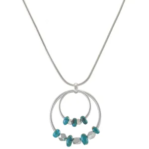 Rings with Turquoise Beads Necklace