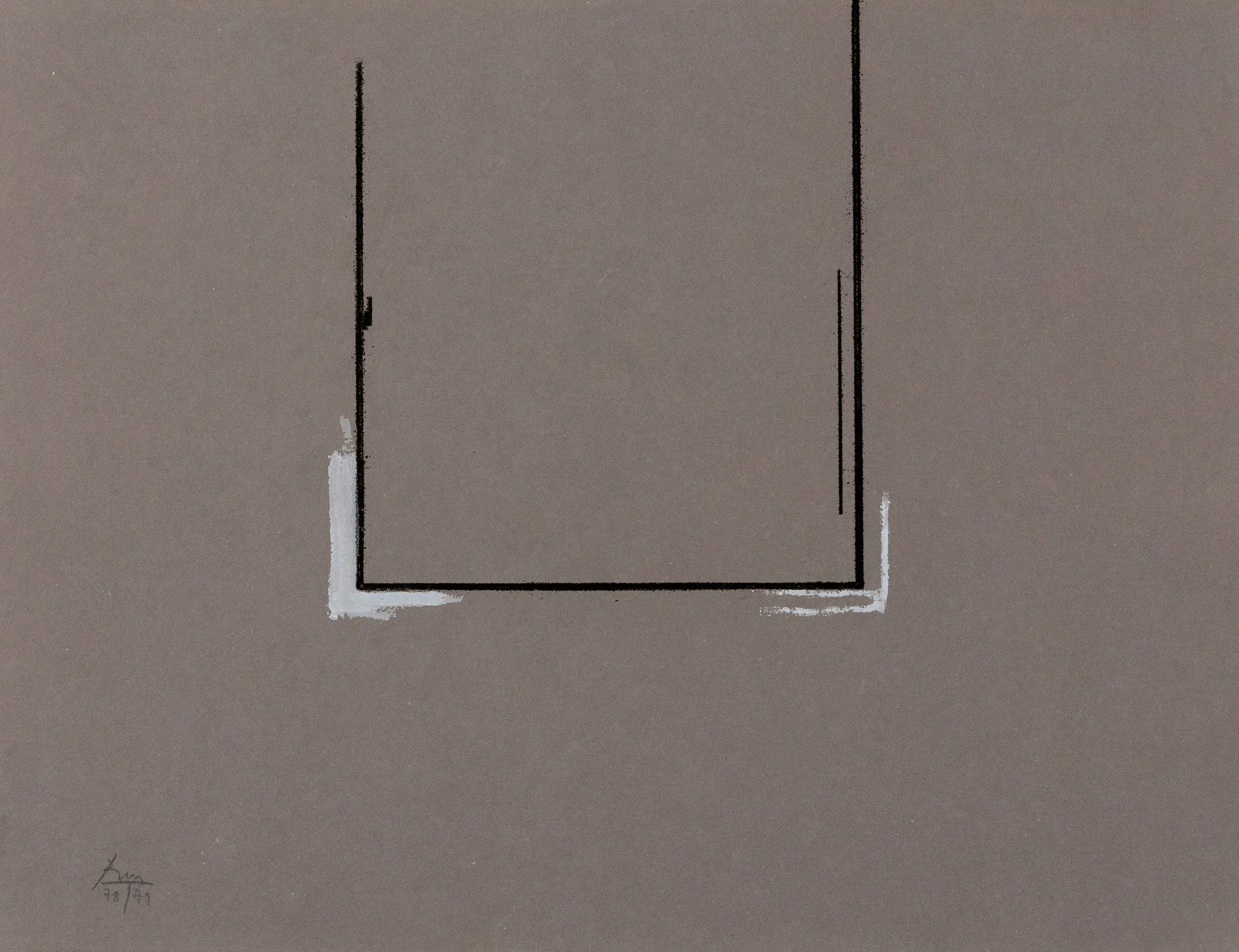 ROBERT MOTHERWELL “GREY OPEN” ETCHING, 1981