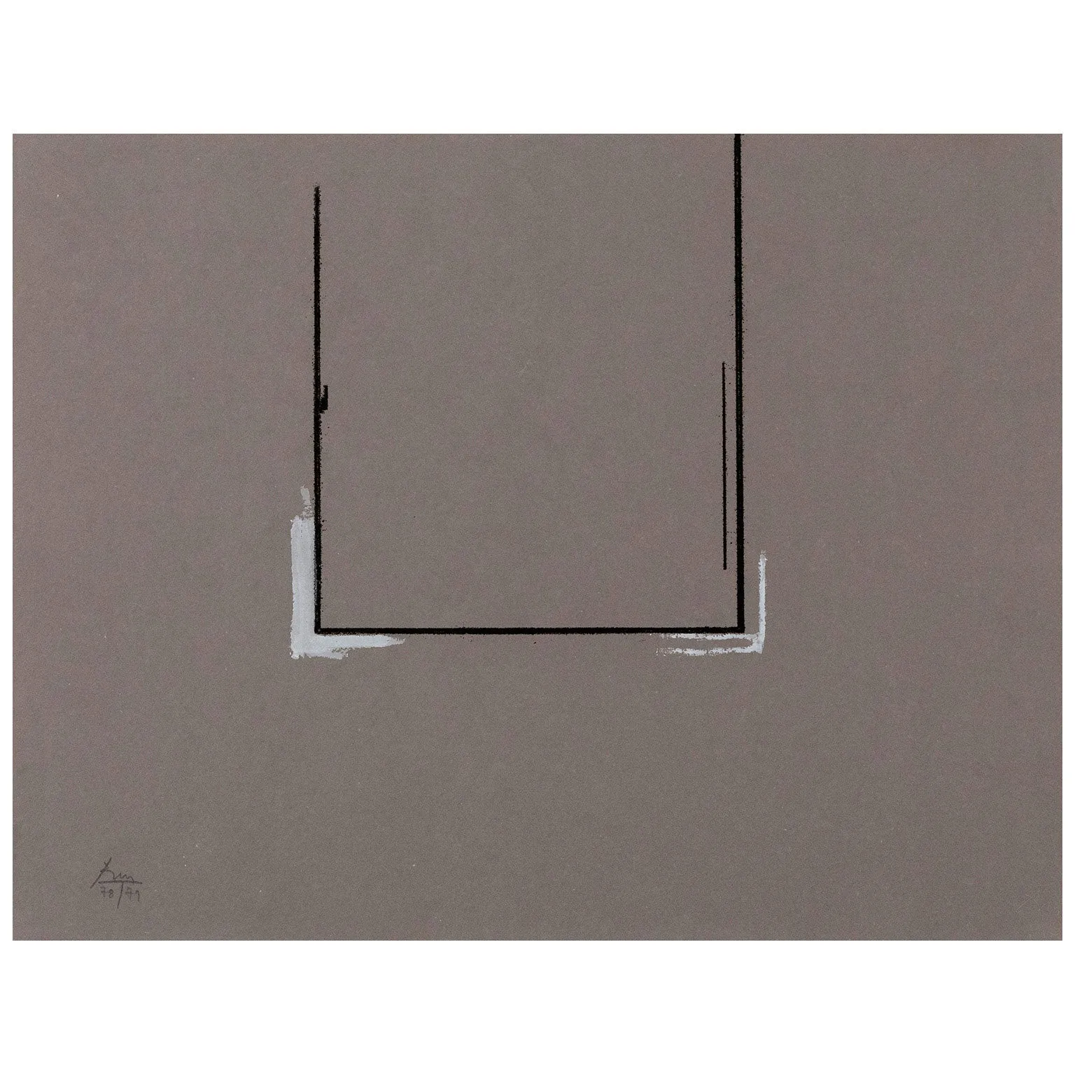 ROBERT MOTHERWELL “GREY OPEN” ETCHING, 1981