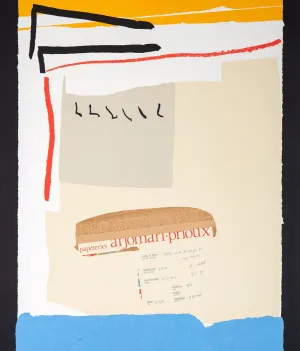 ROBERT MOTHERWELL "AMERICA-LA FRANCE VARIATIONS III" , 1984