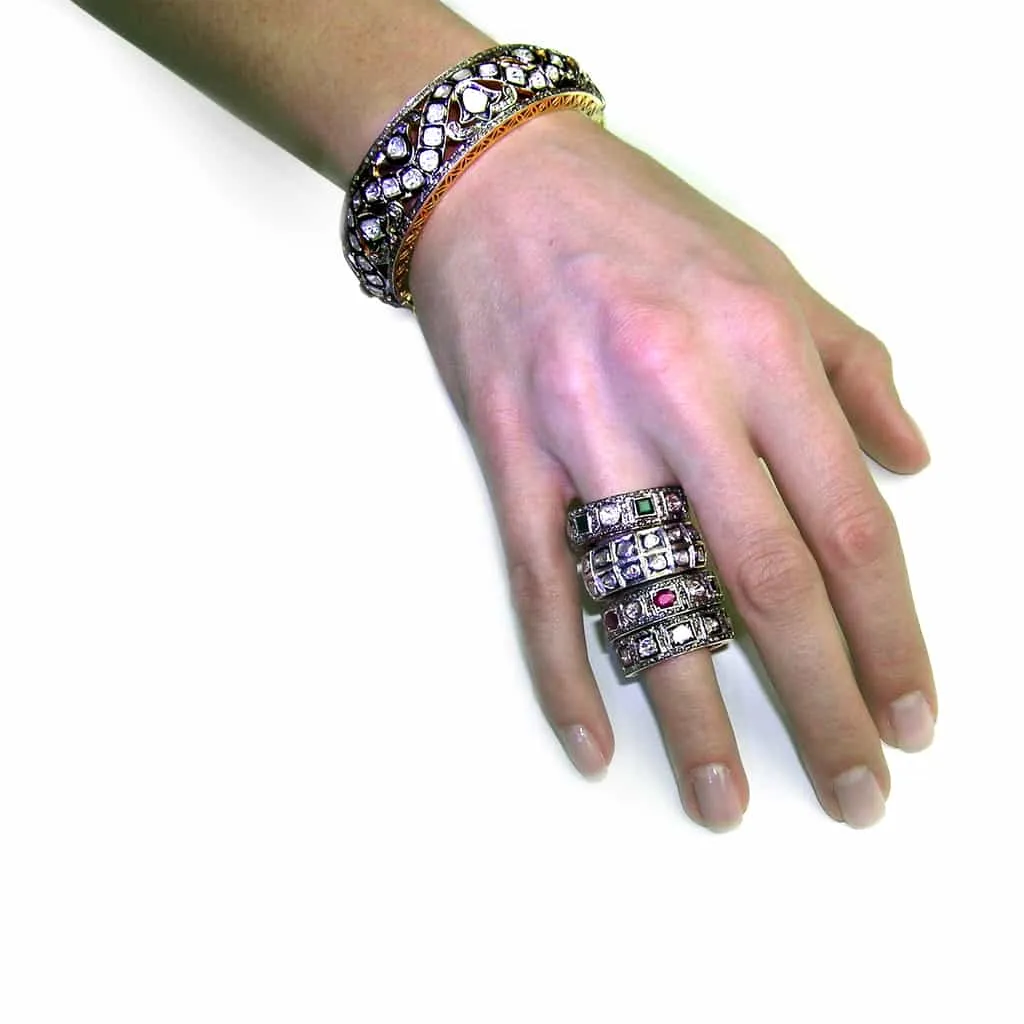 Rock N Roll Regal Diamond Mosaic Ring
