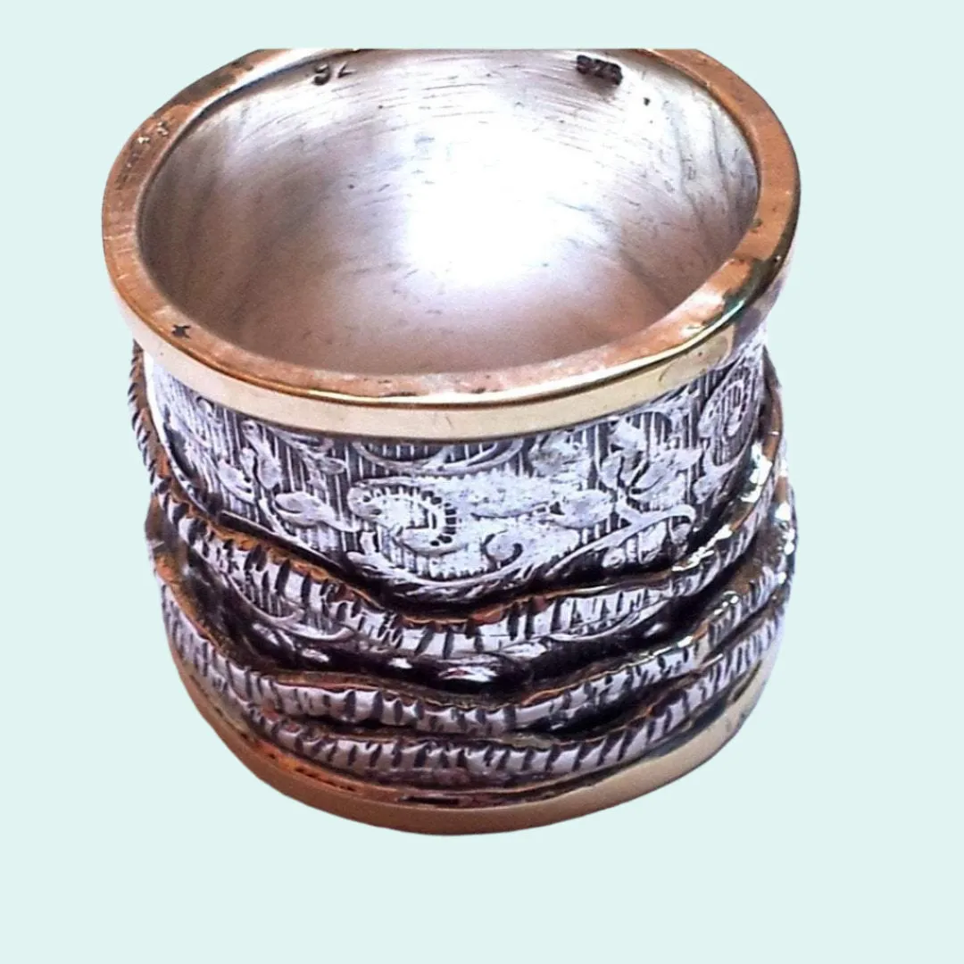 Romantic floral engagement / everyday spinning ring