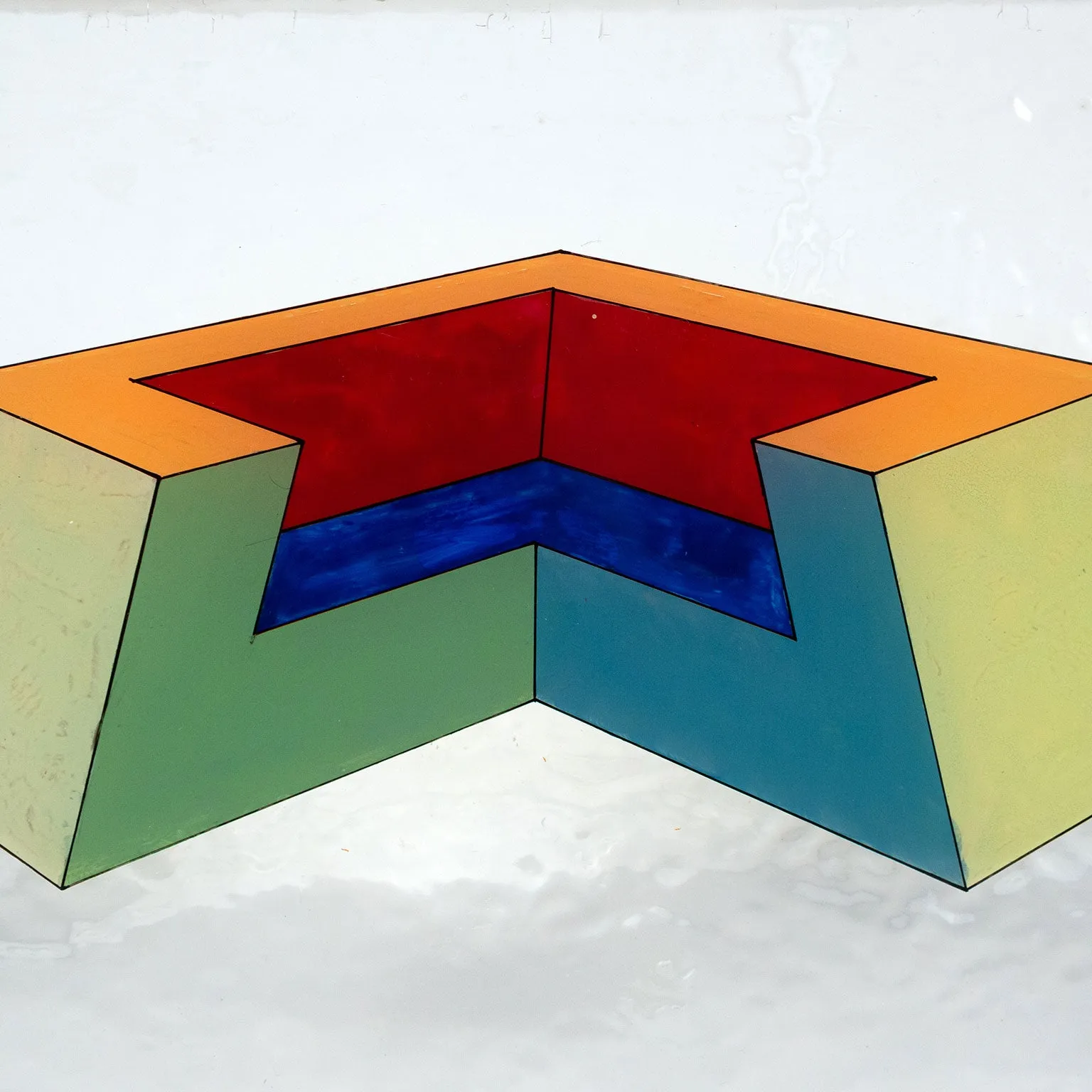 RONALD DAVIS "TRUNCATE" PAINTING, 1967