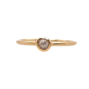 Rose Cut Diamond Pebble Ring