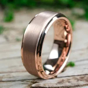 Rose Gold Beveled Edge - 8mm