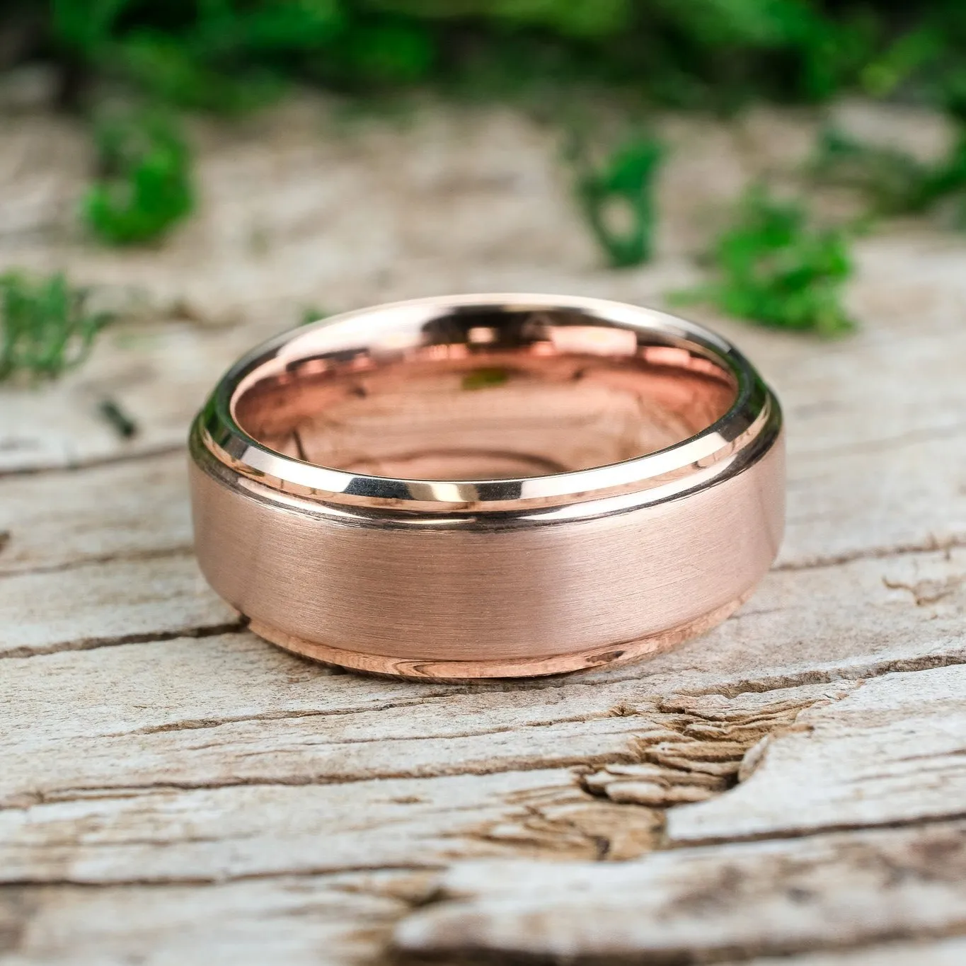 Rose Gold Beveled Edge - 8mm