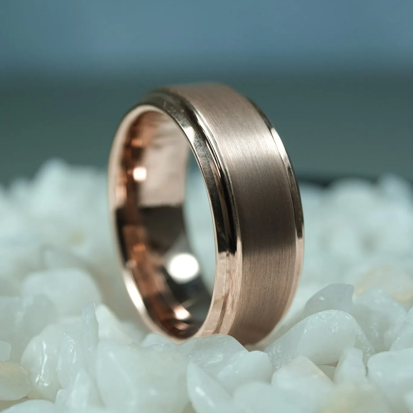 Rose Gold Beveled Edge - 8mm