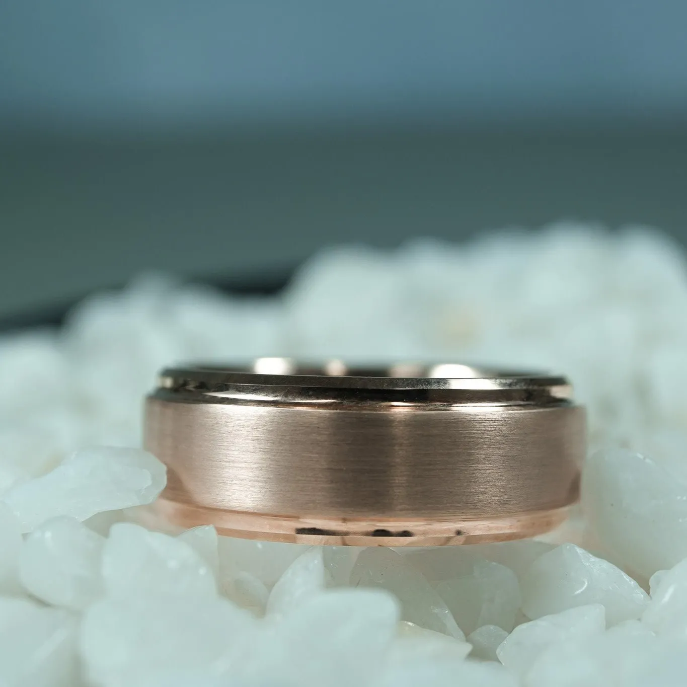Rose Gold Beveled Edge - 8mm