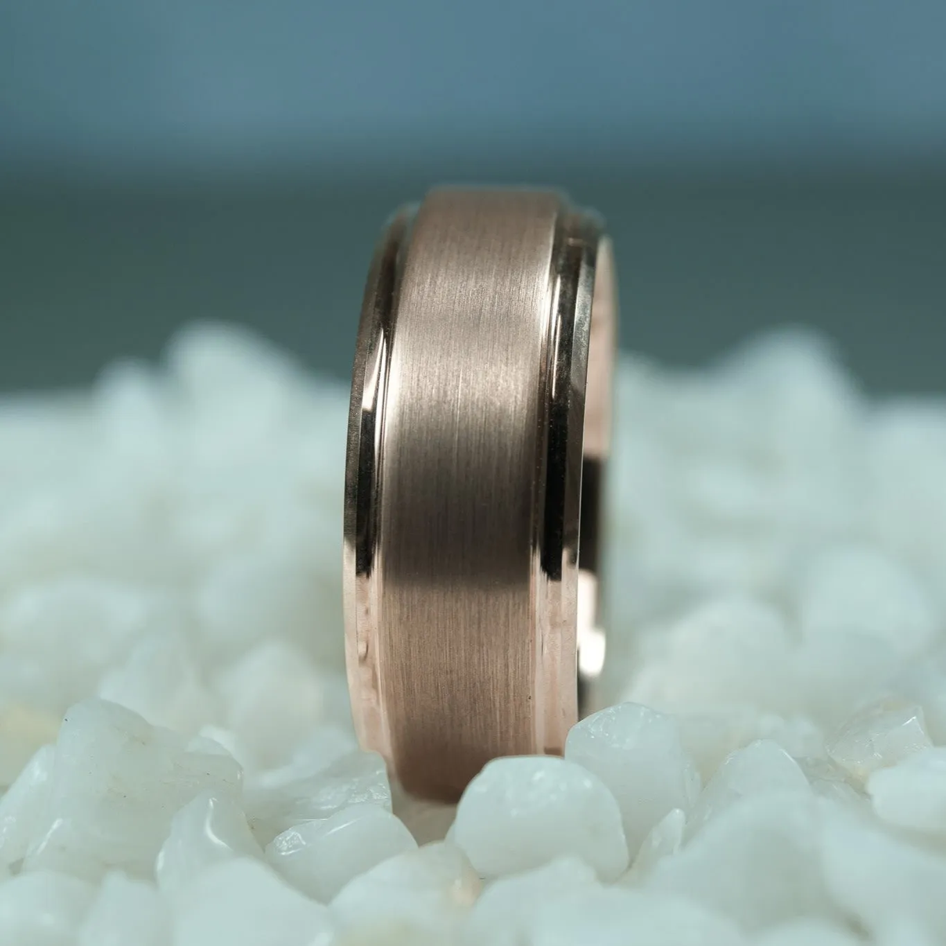 Rose Gold Beveled Edge - 8mm