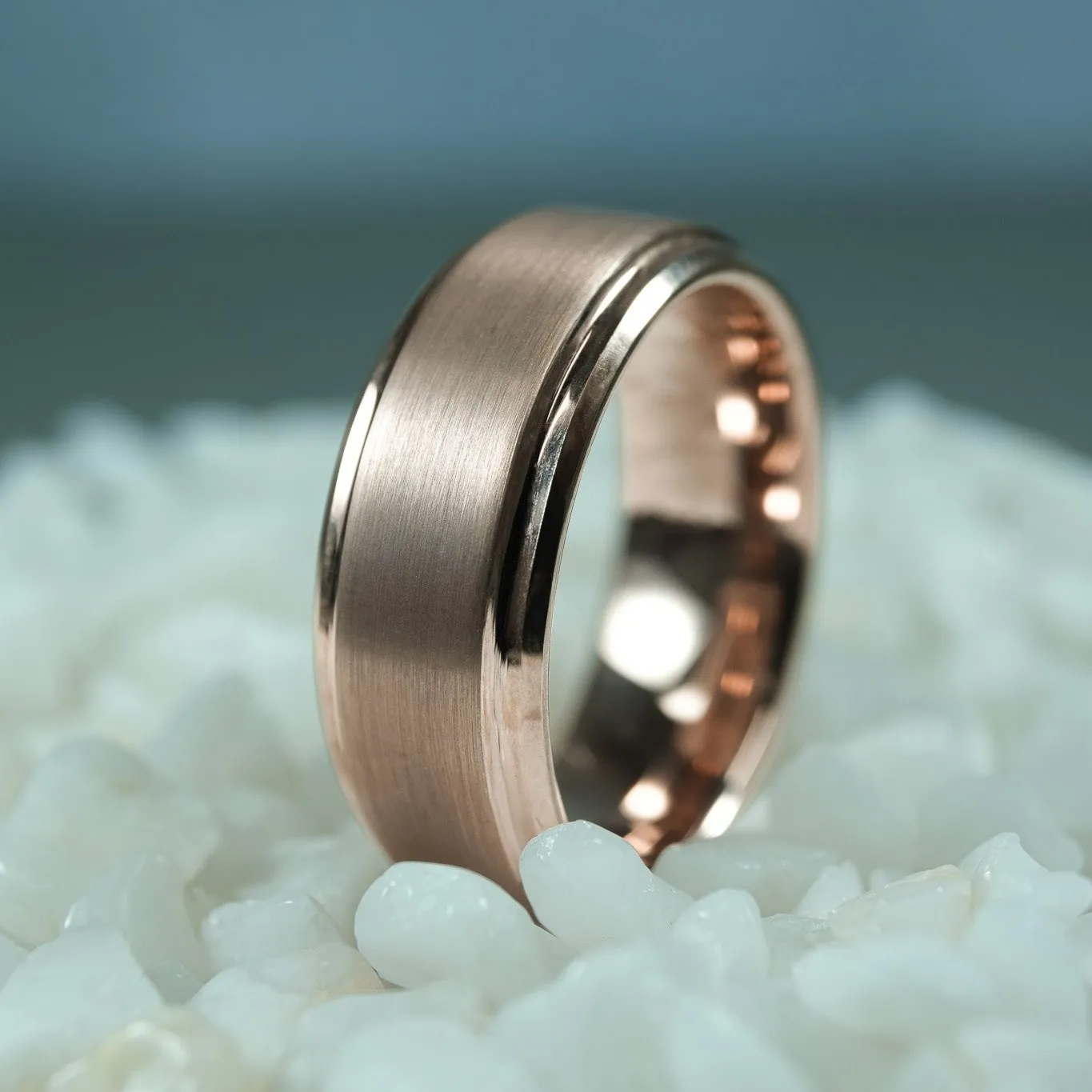 Rose Gold Beveled Edge - 8mm