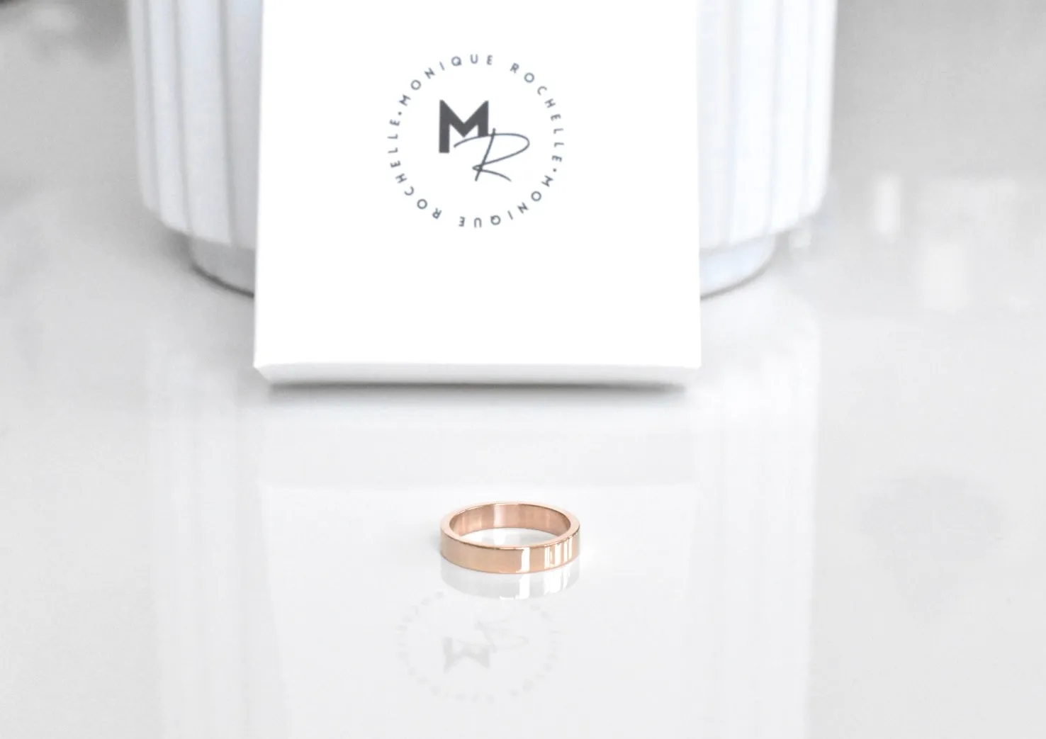 Rose Gold Jamie Stacker Ring 4mm