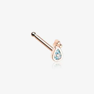 Rose Gold Mandala Ryn Sparkle Nose Stud Ring