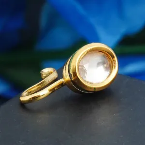 Round Crystal Nose Pin