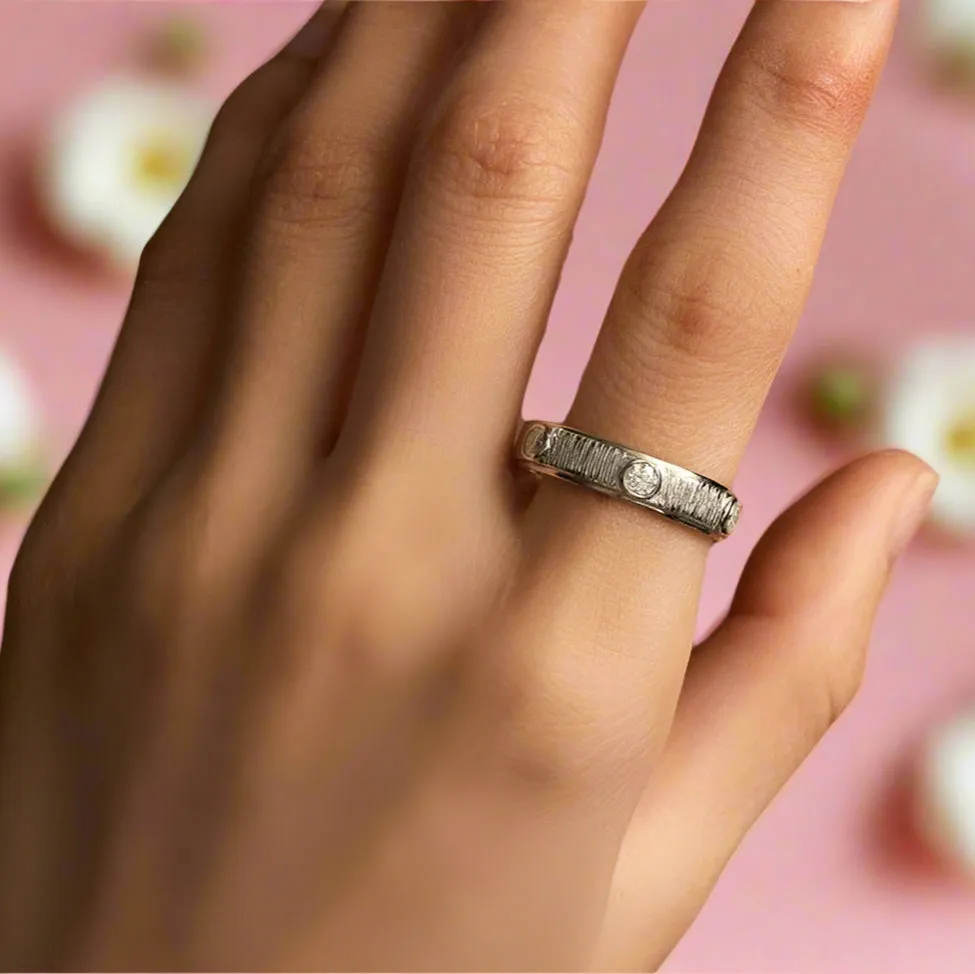 Round Cut Diamond Eternity Love Wedding Band