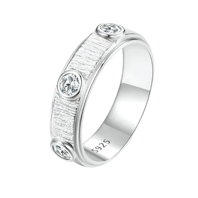 Round Cut Diamond Eternity Love Wedding Band