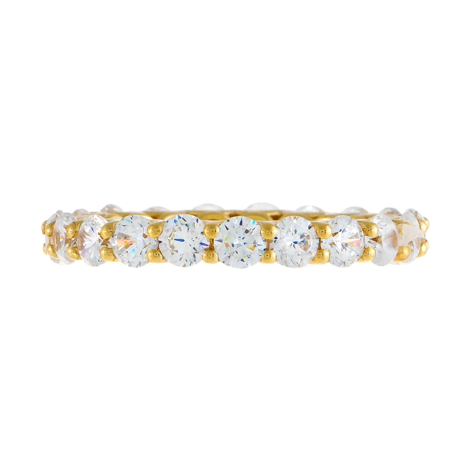 Round CZ Eternity Band