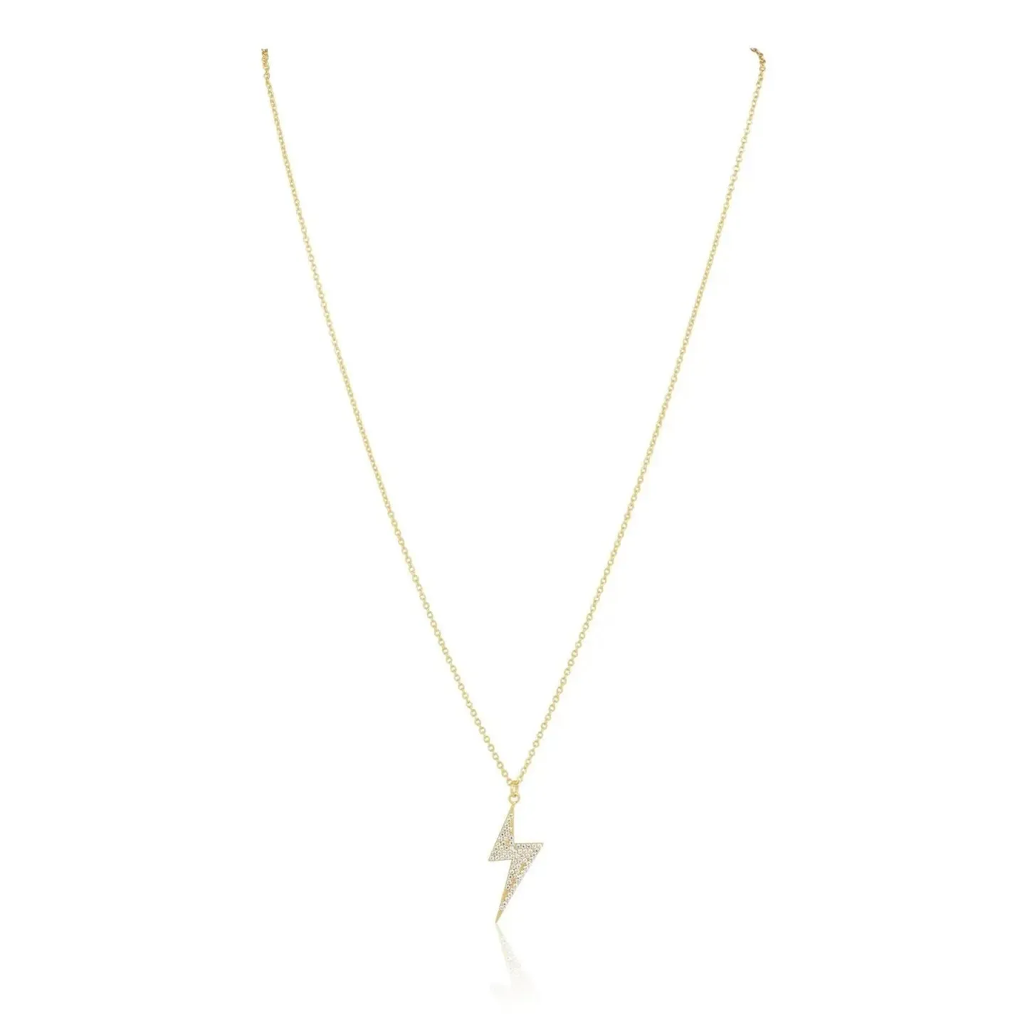 Sahira CZ Bolt Necklace - Gold