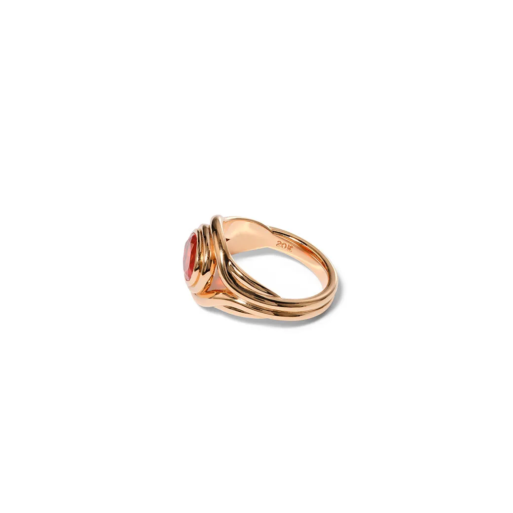 Seed Signet Ring - Fire Opal