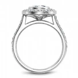 Shared Prong Halo Engagement Ring R040-02WM