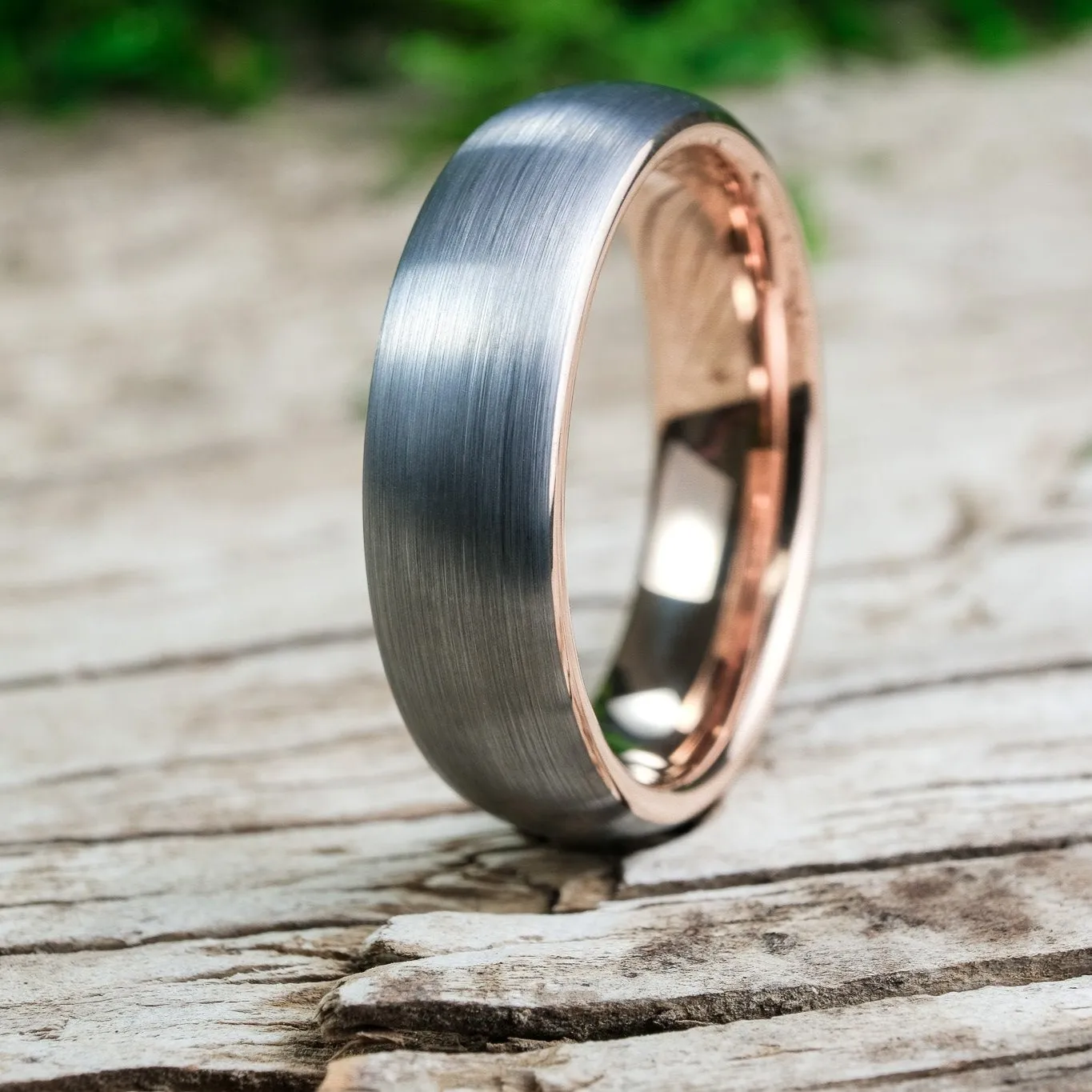 Silver Brushed / Rose Gold - 6mm