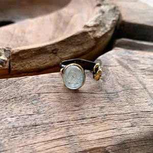 Silver - Dainty one of a kind Aquamarine Ring