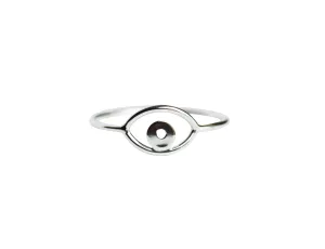 Silver Evil Eye Ring