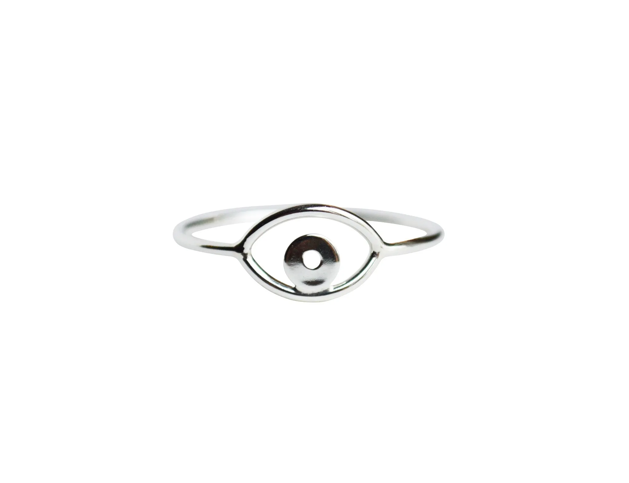 Silver Evil Eye Ring