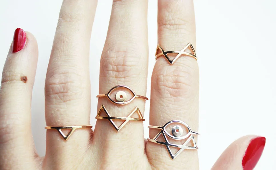 Silver Evil Eye Ring